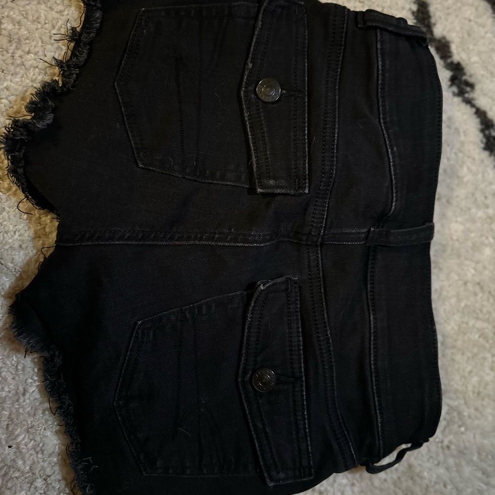 Black Denim Shorts